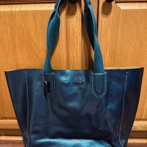 COACH metallic green Darby tote. Beautiful